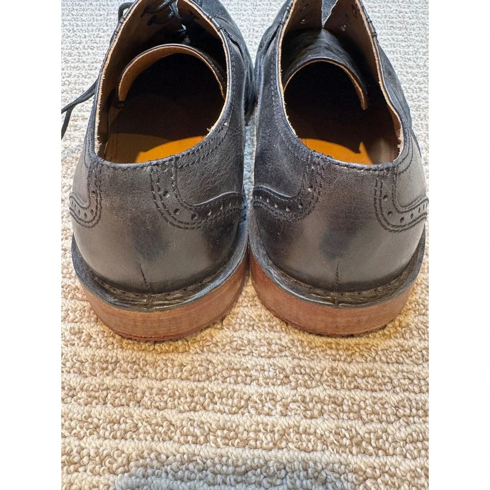 Sebago Brattle II Smooth Black Leather Wingtip Oxford Mens Shoes Size 10D